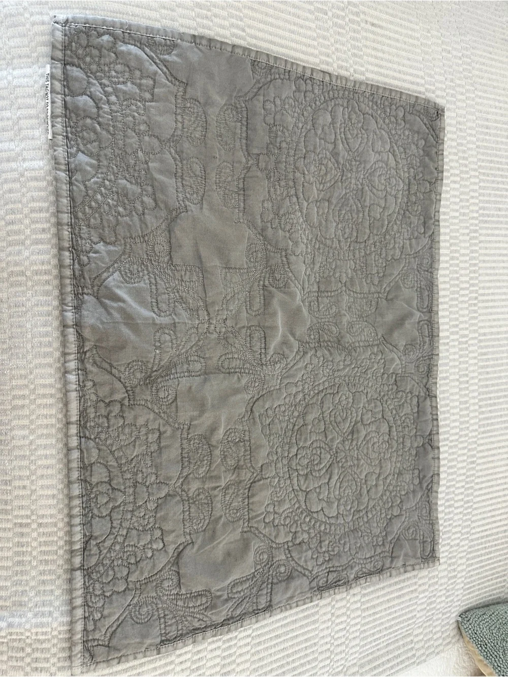 Opal House Garment Dyed Dark Gray Standard Sham